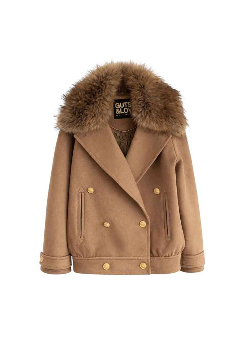 fw25 guts and love cockney coat camel 1