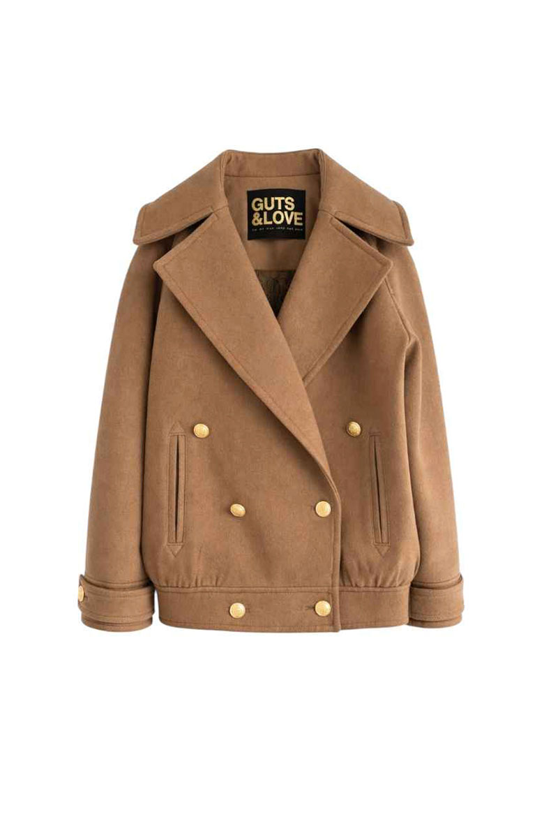 fw25 guts and love cockney coat camel 3