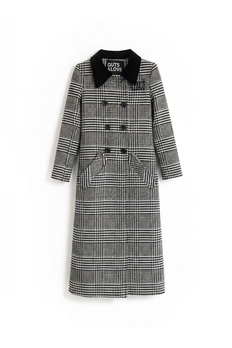 fw25 guts and love duellist coat tartan
