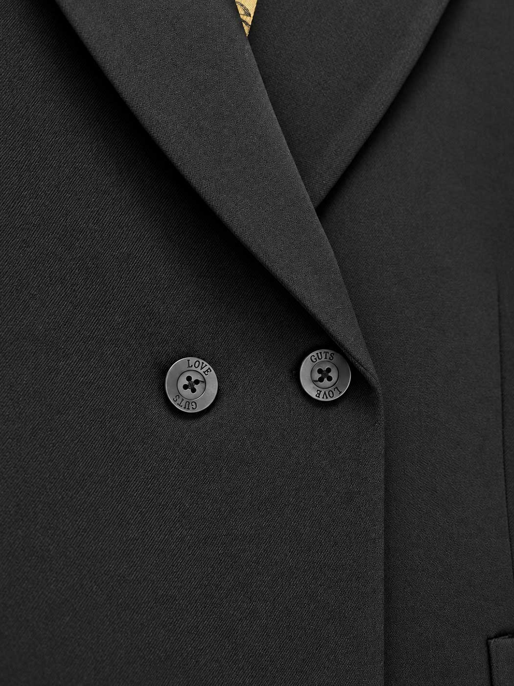 BLAZER BLACK CLOSEUP BUTTONS